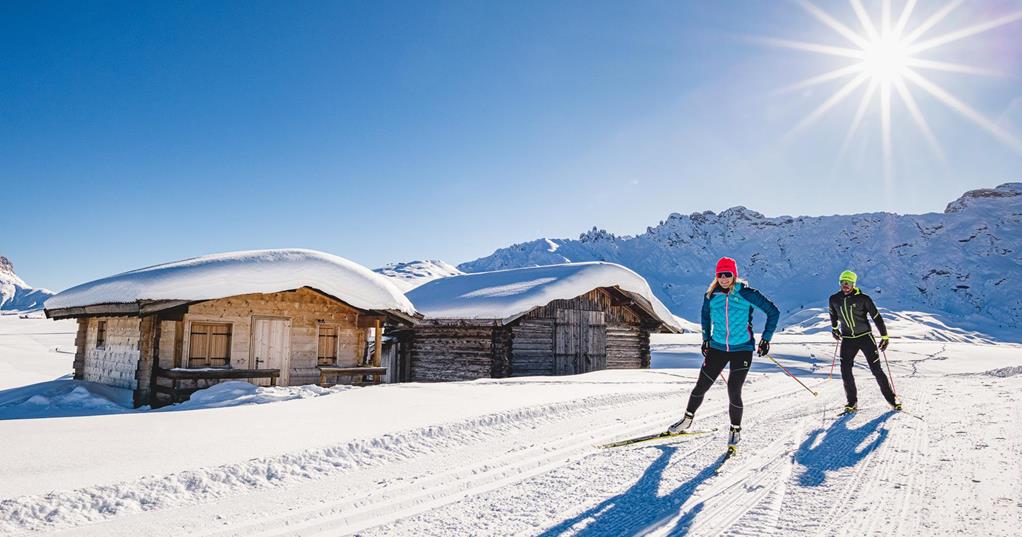 Cross-country skiing at the Seiser Alm
