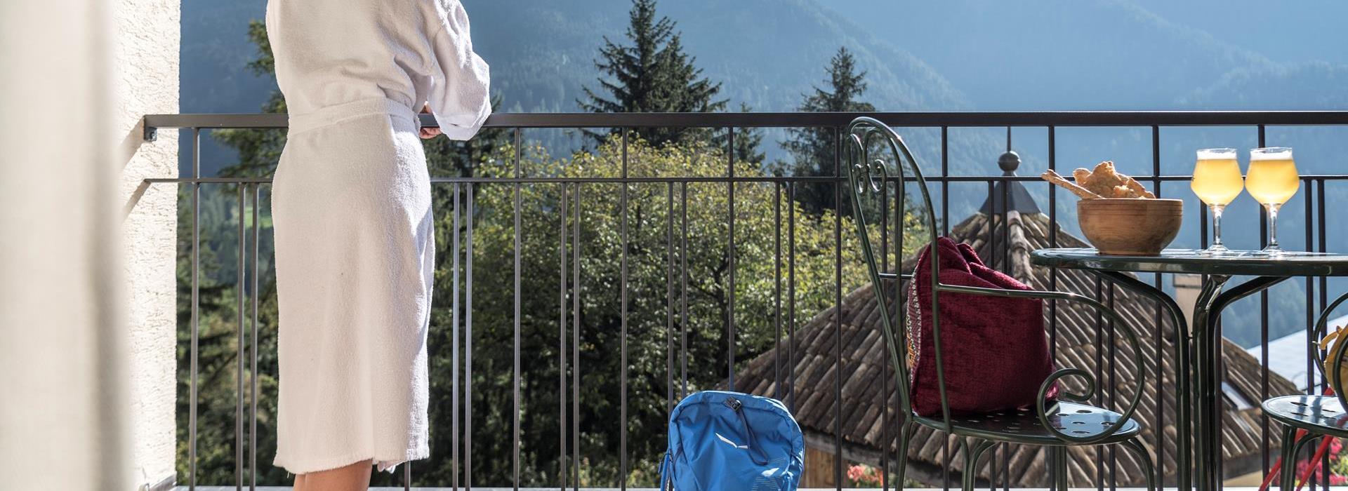 Balcone con vista sulle montagne Studio Paradies