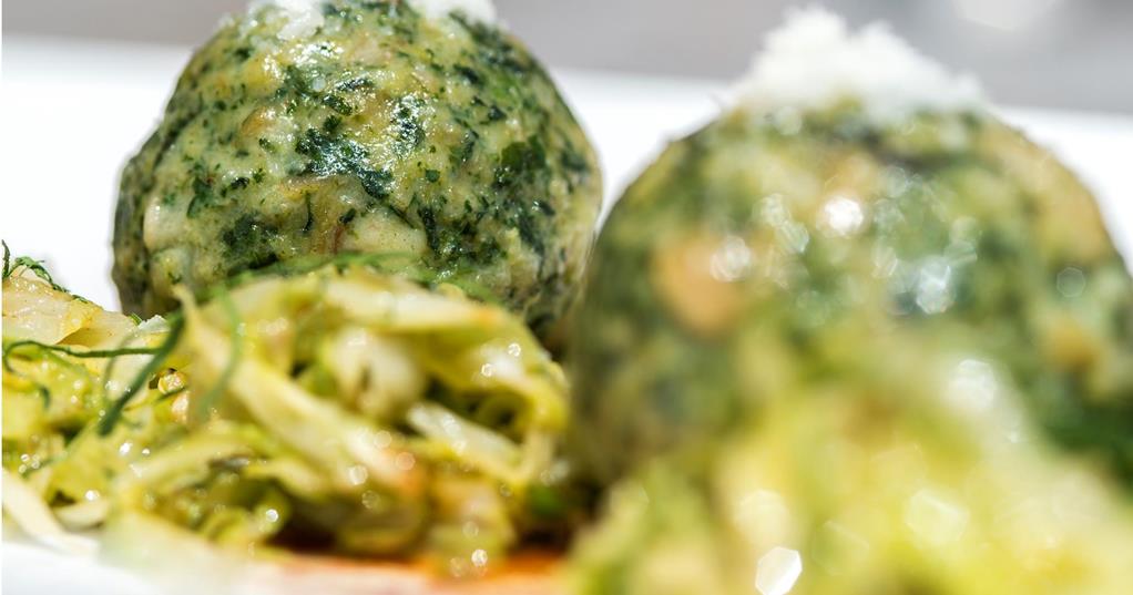 Dumplings with spinach