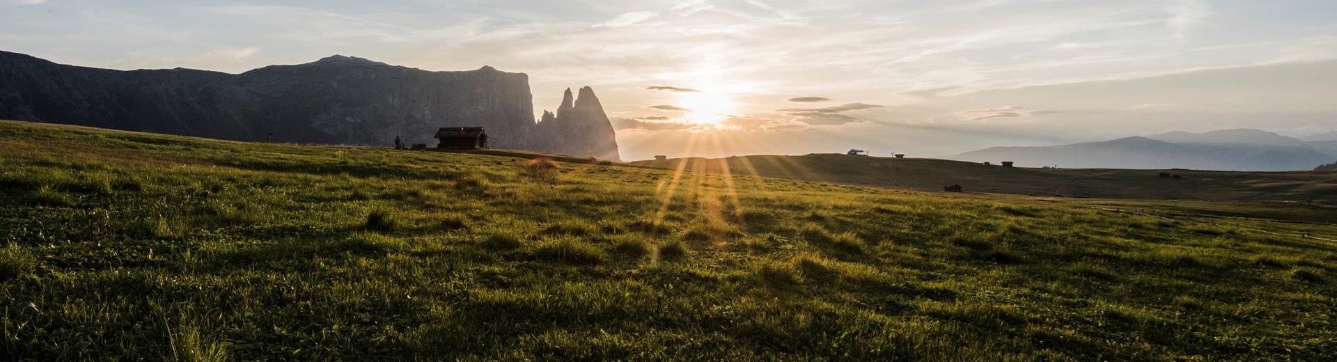 Sonnenuntergang auf der Seiser Alm