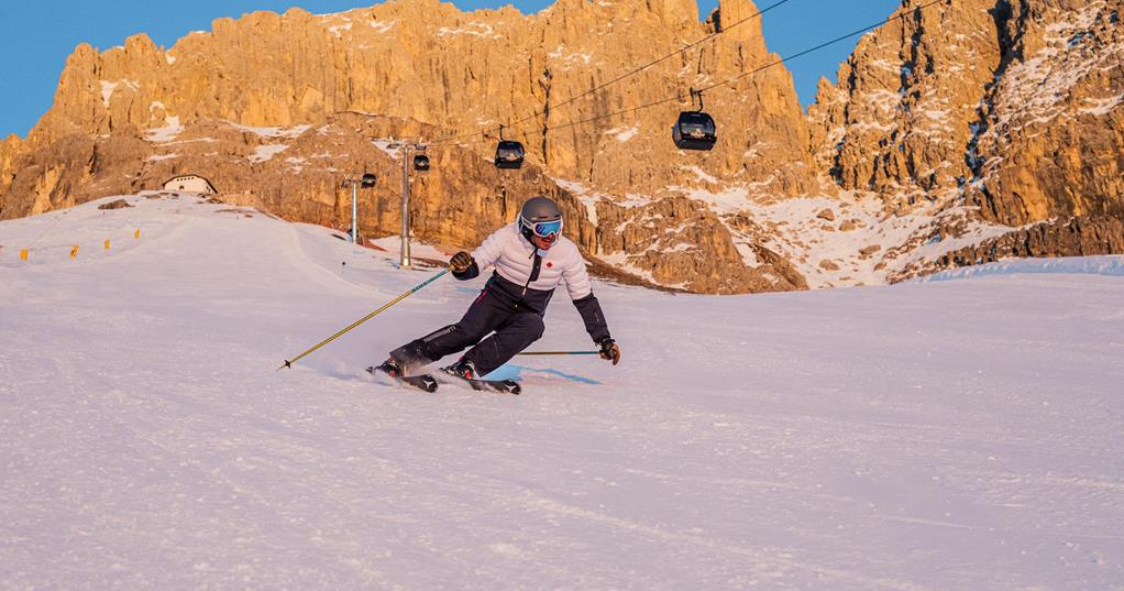 Skifahren am Nachmittag