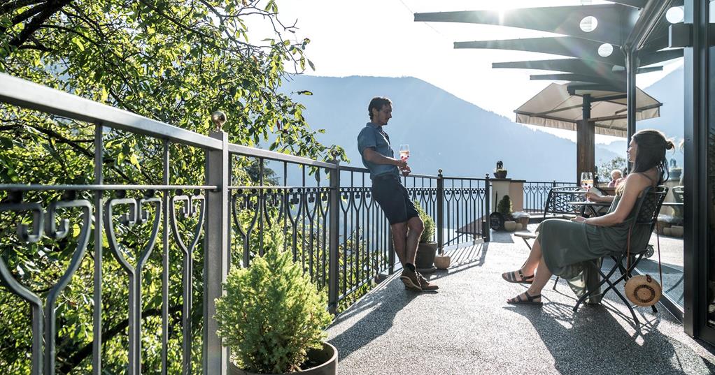 Guests on the terrace