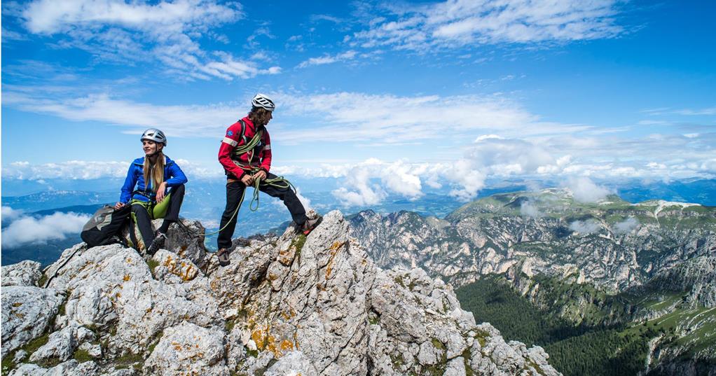 Taking a break while climbing