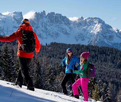 Schneeschuhwanderung zu dritt