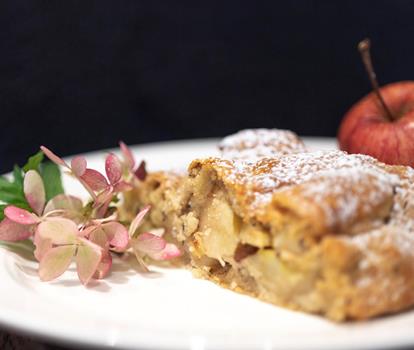 Home-made apple strudel