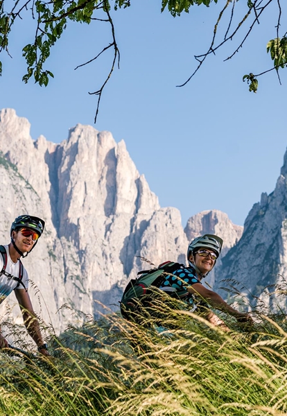 E-Mountainbiken in den Dolomiten