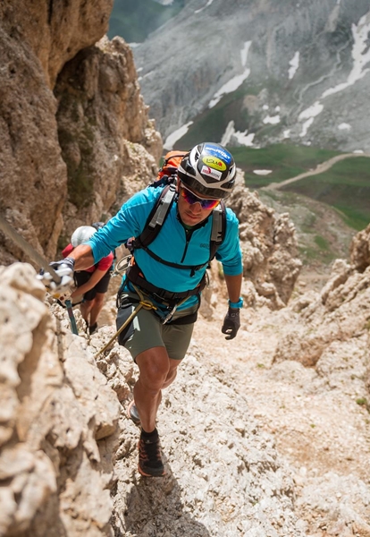 Climbing at the Schlern