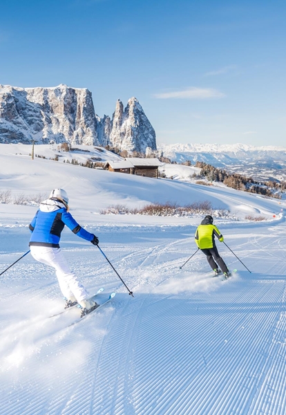 Skiing at the Seiser Alm